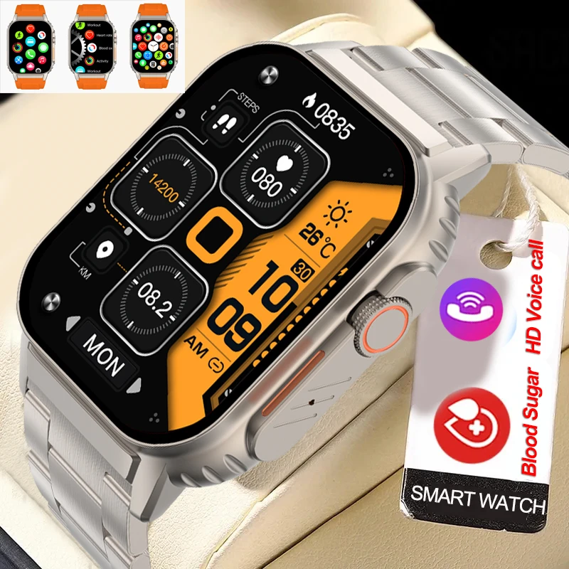 Bluetooth Call Blood Sugar Sports Smart Watch Men 1.85 Inch Screen HRV Blood Pressure Blood Oxygen Health Smart watches For Men
Bluetooth Call Blood Sugar Sports Smart Watch Men 1.85 Inch Screen HRV Blood Pressure Blood Oxygen Health Smart watches For Men