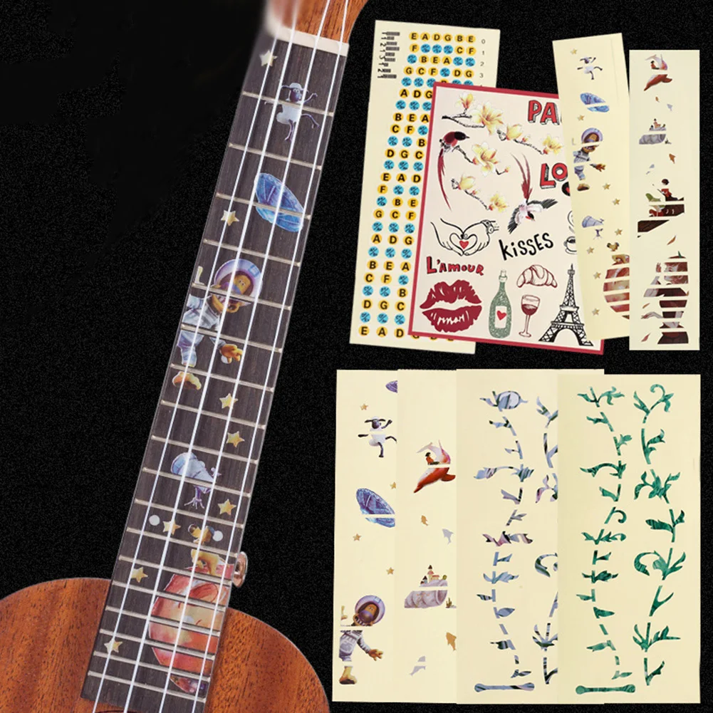 Guitar Fingerboard Stickers Inlaid Decals Note Label Neck Decoration Accessories Ukulele Ultra-thin Stickers Bass Guitar
Guitar Fingerboard Stickers Inlaid Decals Note Label Neck Decoration Accessories Ukulele Ultra-thin Stickers Bass Guitar