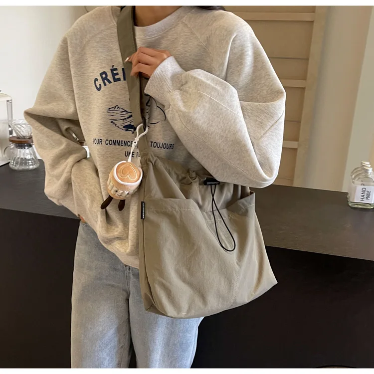 Women's Large Capacity Nylon Cloth Tote Bag Summer Versatile Crossbody & Shoulder Bag For School Class Daily Commute Women's Large Capacity Nylon Cloth Tote Bag Summer Versatile Crossbody & Shoulder Bag For School Class Daily Commute