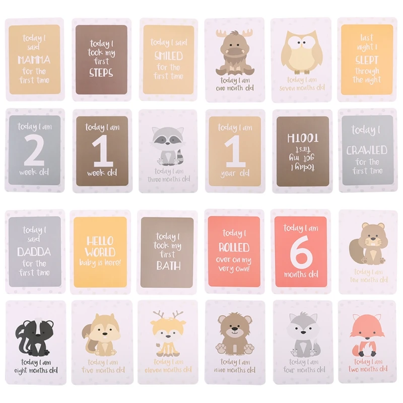 

Durable Newborn Baby Age Card Cards 0-12 Months the 1st Year Picture Photo Cards Dropship