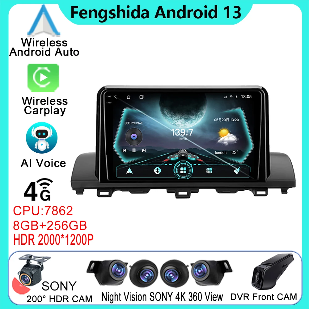 Carplay Android авто для Honda Accord 10 CV 2017 - 2021 автомобильный радиоплеер мультимедийный навигатор рекордер головное устройство Авторадио WIFI
Carplay Android авто для Honda Accord 10 CV 2017 - 2021 автомобильный радиоплеер мультимедийный навигатор рекордер головное устройство Авторадио WIFI
