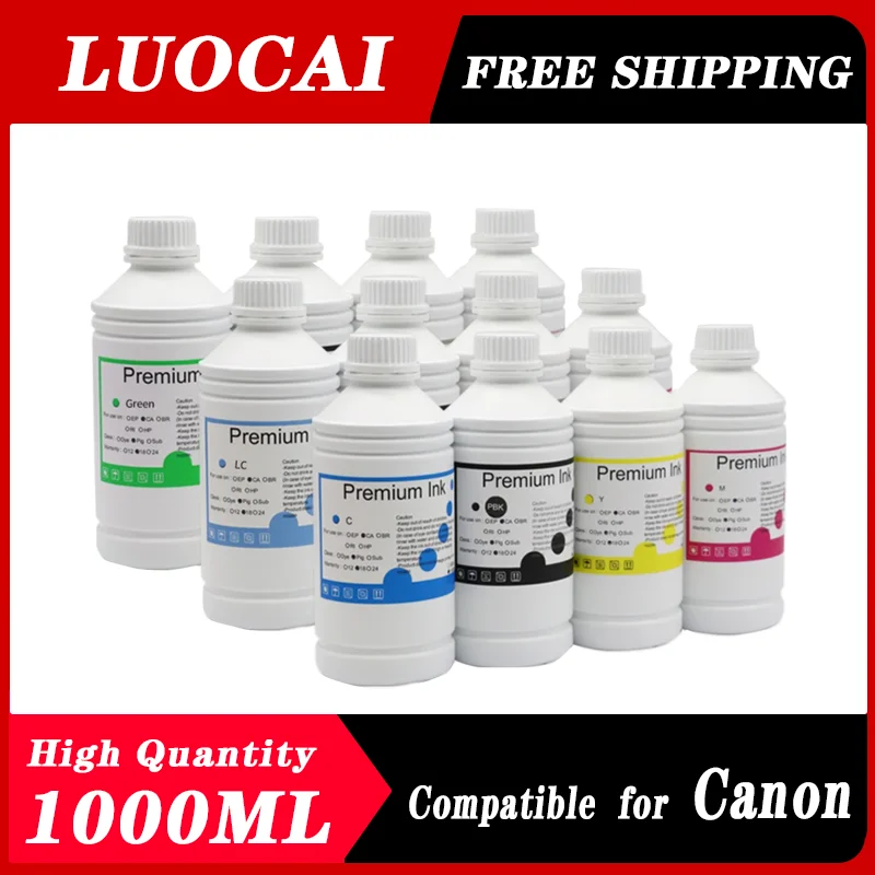 

1000ML PFI-702 PFI-703 PFI-704 Pigment Ink for Canon iPF 8100 9100 8110 9110 iPF810 820 815 825 iPF8300 8310 8300S 8310S Printer