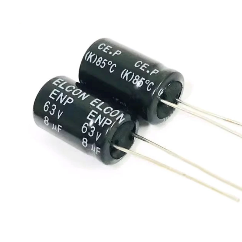 

10 шт., оригинальный неполярный электролитический конденсатор серии NP 63 в, 8 мкФ, 10x16 мм