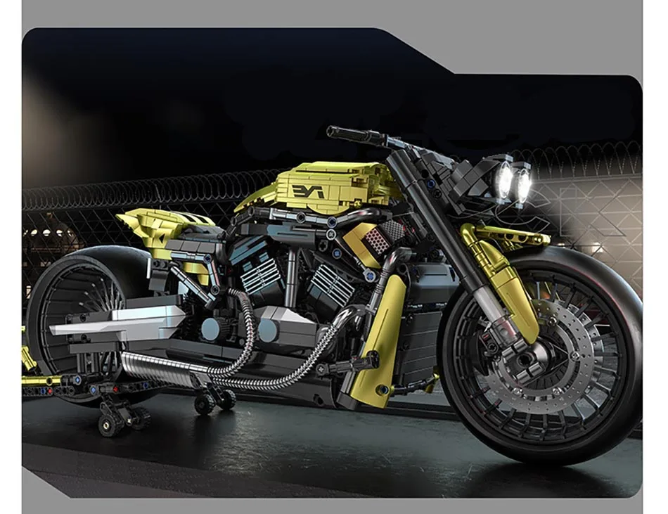 Technical City 2427pcs Harleyed Motorcycle MOC Sport Car Building Blocks 1:5 Scale Motorbike DIY Supercar Bricks Toys For Boys Technical City 2427pcs Harleyed Motorcycle MOC Sport Car Building Blocks 1:5 Scale Motorbike DIY Supercar Bricks Toys For Boys