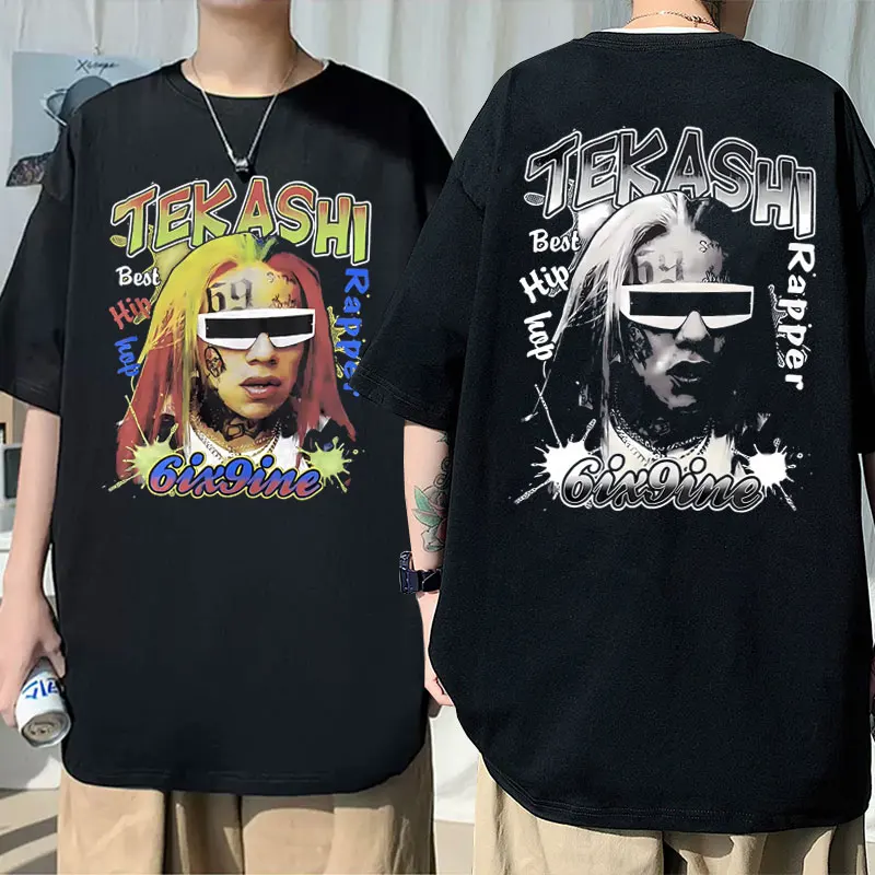 Rapper Tekashi69 Graphics Tshirt 69 6ix9ine T-shirt Men Hip Hop Casual O-Neck T Shirts Men's Fashion Oversized Short Sleeve Tees
Rapper Tekashi69 Graphics Tshirt 69 6ix9ine T-shirt Men Hip Hop Casual O-Neck T Shirts Men's Fashion Oversized Short Sleeve Tees