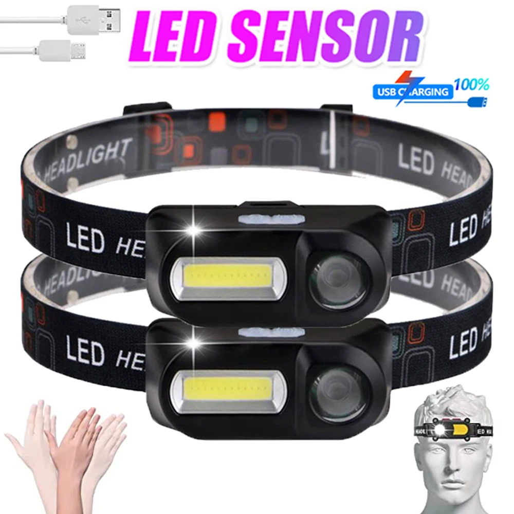 Portable LED Headlamp Outdoor 6 Modes USB Rechargeable Head Light Torch Flashlight COB LED Headlamp Headlight Camping Torch
Portable LED Headlamp Outdoor 6 Modes USB Rechargeable Head Light Torch Flashlight COB LED Headlamp Headlight Camping Torch