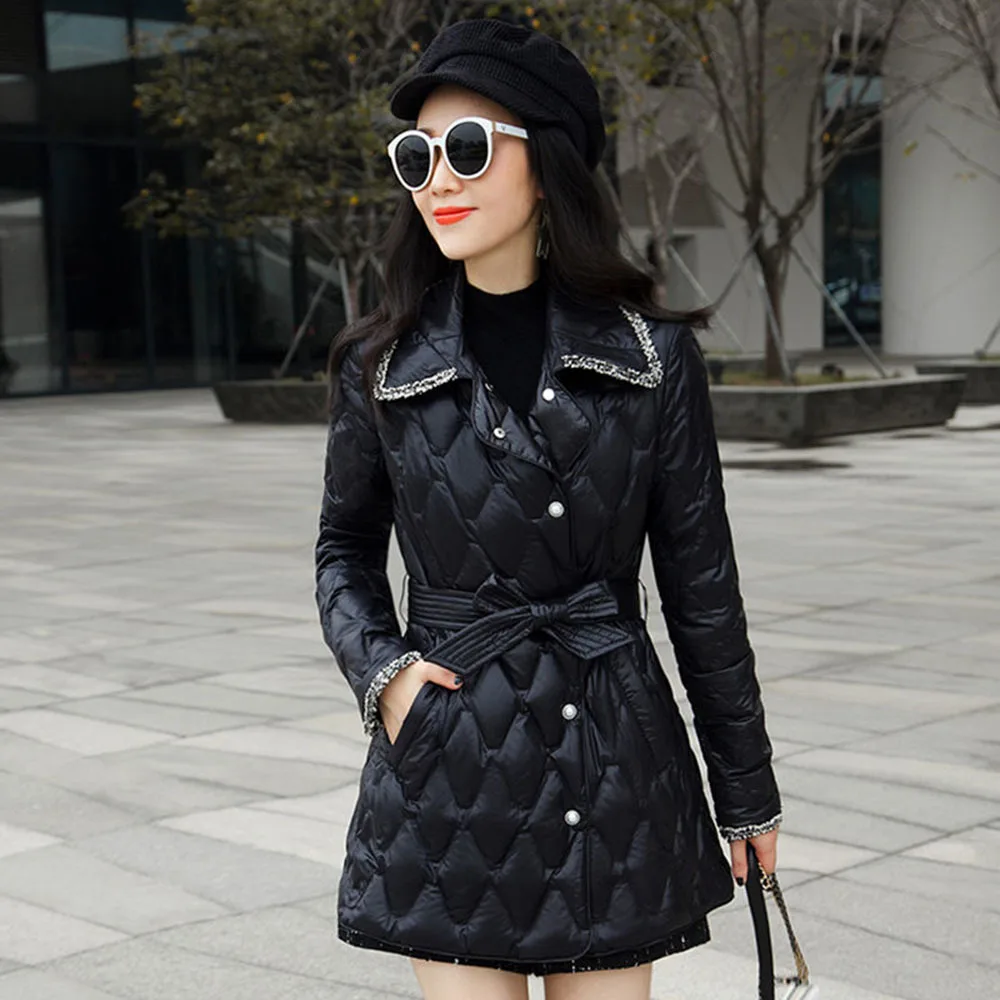 Mid-length Down Cotton Jacket Women 2022 Autumn Winter Lace-up Parkas Female Coats Korean Version Ladies Black Elegant Outerwear
Mid-length Down Cotton Jacket Women 2022 Autumn Winter Lace-up Parkas Female Coats Korean Version Ladies Black Elegant Outerwear