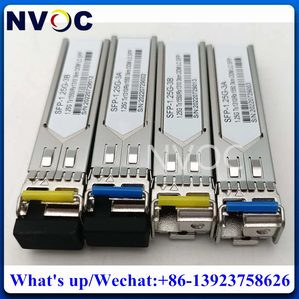 

10Pairs 1.25G Single Fiber LC/SC Connector 1G 1000BASE BiDi 1310nm/1550nm 3KM Gigabit Simplex WDM SFP Optical Module