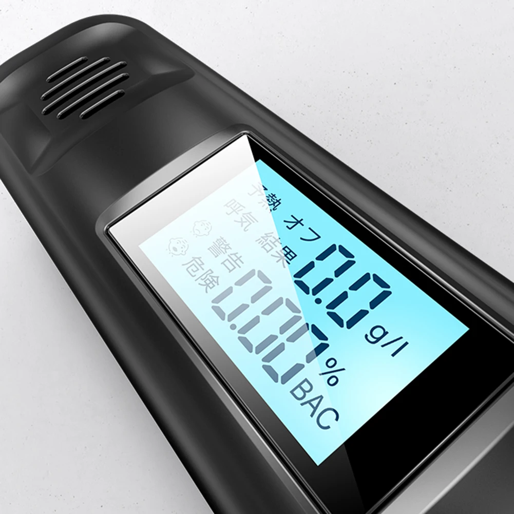 Generic Car Alcohol Tester Professional Breath Tester Noncontact LCD Display Portable Charge