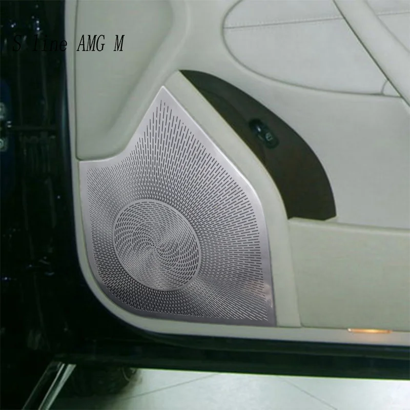 

Автомобильная Межкомнатная дверь Аудио Звук громкоговоритель крышка гриль ремонт наклейки отделка для Mercedes Benz C class W203 2002-2006 аксессуары
