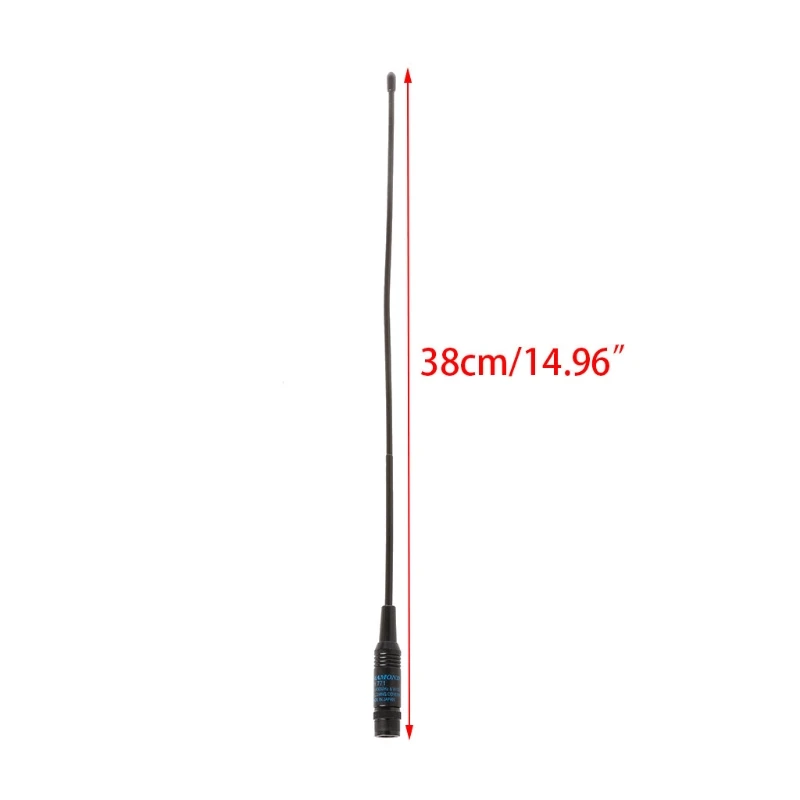 38cm/14.96in Length RH-771 Dual Band VHF/UHF BNC Walkie Talkie Handheld Radio Antenna For Baofeng UV-5R
38cm/14.96in Length RH-771 Dual Band VHF/UHF BNC Walkie Talkie Handheld Radio Antenna For Baofeng UV-5R