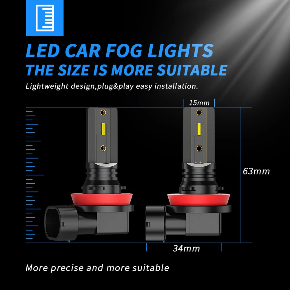 Universal Car Lights Fog Lights 1200LM 6500K CSP 1860 Car LED Headlight Bulbs DC 12V-24V H4/H7/H8/H11/9005/9006 Car Accessories
Universal Car Lights Fog Lights 1200LM 6500K CSP 1860 Car LED Headlight Bulbs DC 12V-24V H4/H7/H8/H11/9005/9006 Car Accessories