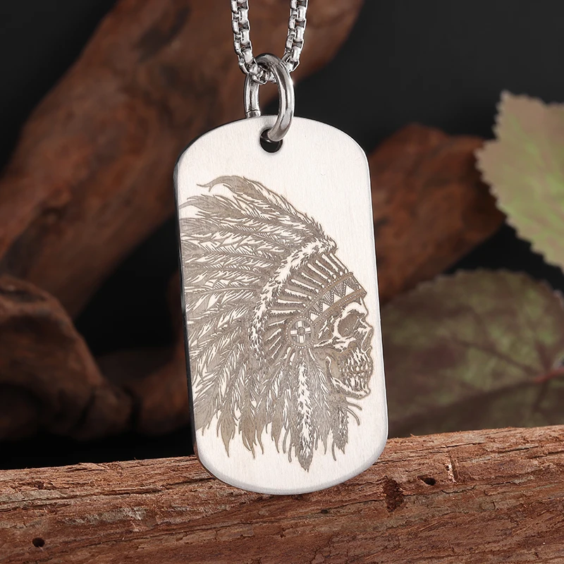 Men's Stainless Steel Chief Skull Square Pendant Necklace Fashion Charm Amulet Jewelry
Men's Stainless Steel Chief Skull Square Pendant Necklace Fashion Charm Amulet Jewelry