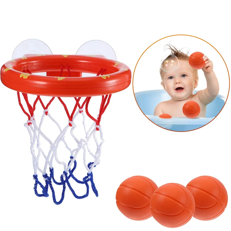 

Toddler Bath Toys Kids Shooting Basket Bathtub Water Play Set For Baby Girl Boy With 3 Mini Plastic Basketballs Funny Shower Toy