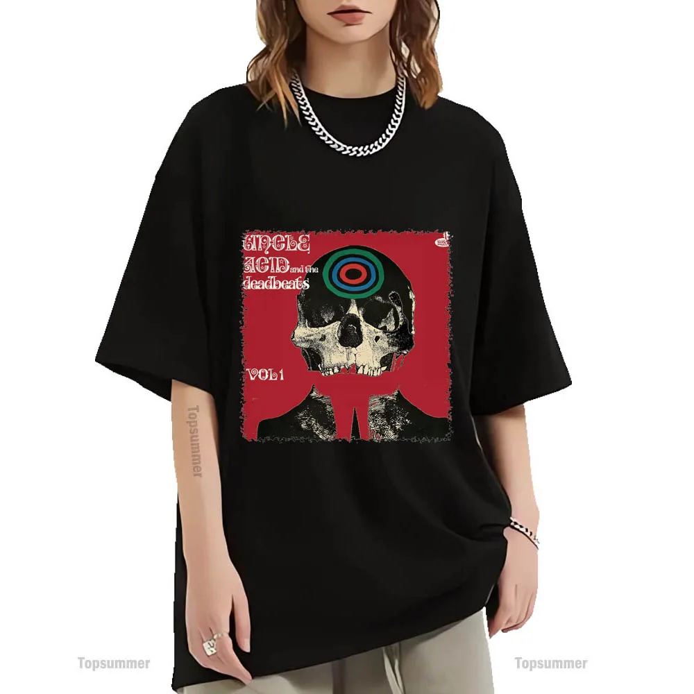 

Vol. 1 Album T Shirt Uncle Acid & The Deadbeats Tour T-Shirt Boy Girls Gothic Rock Graphics Print T-Shirts Short Sleeve Clothing