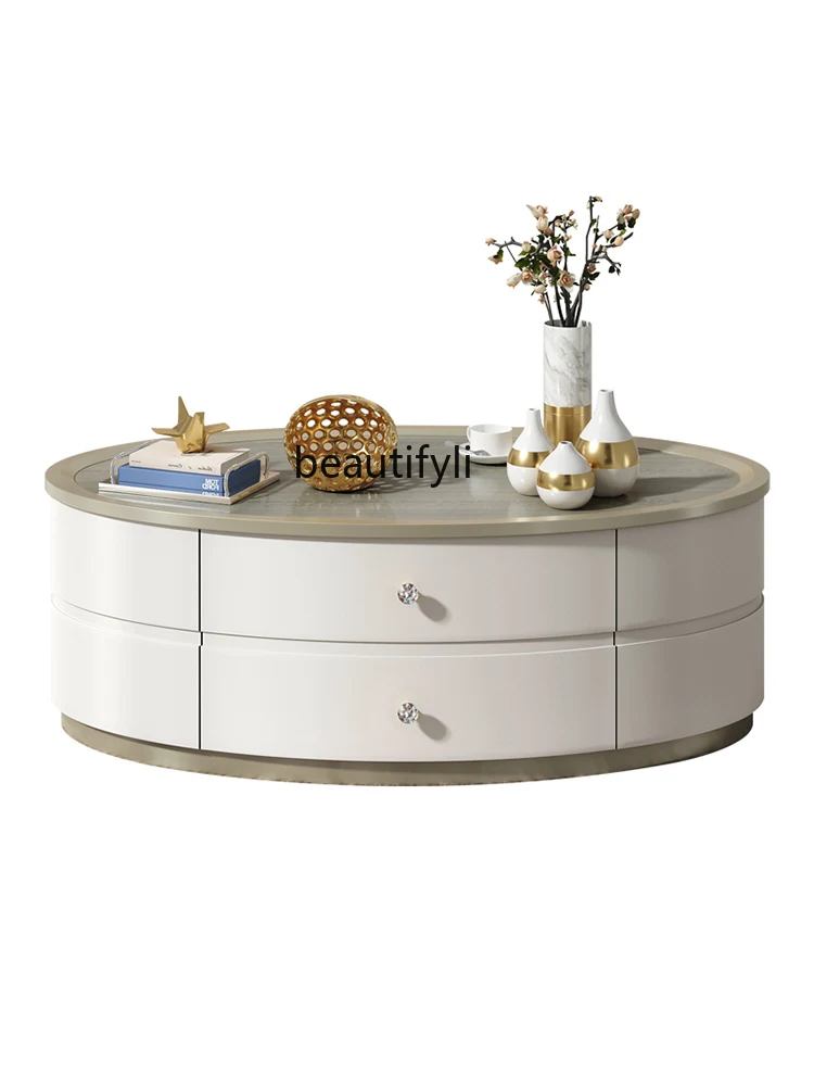 American Light Luxury Solid Wood Coffee Table Living Room Oval Designer Model High-End Coffee Table TV Cabinet Combination
American Light Luxury Solid Wood Coffee Table Living Room Oval Designer Model High-End Coffee Table TV Cabinet Combination