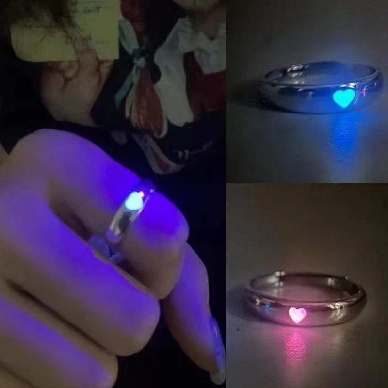 2pcs Luminous Heart Rings Glowing In Dark Fluorescent Ring for Men Women Adjustable Open Finger Ring Couple Rings Jewelry Gifts
2pcs Luminous Heart Rings Glowing In Dark Fluorescent Ring for Men Women Adjustable Open Finger Ring Couple Rings Jewelry Gifts