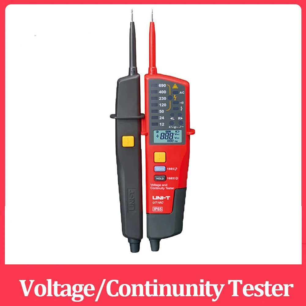 

UNI-T AC DC Voltage Detector Pen Meter Continuity Tester 690V Voltmeter RCD Phase Rotation Polarity Test UT15B UT15C UT18C UT18D