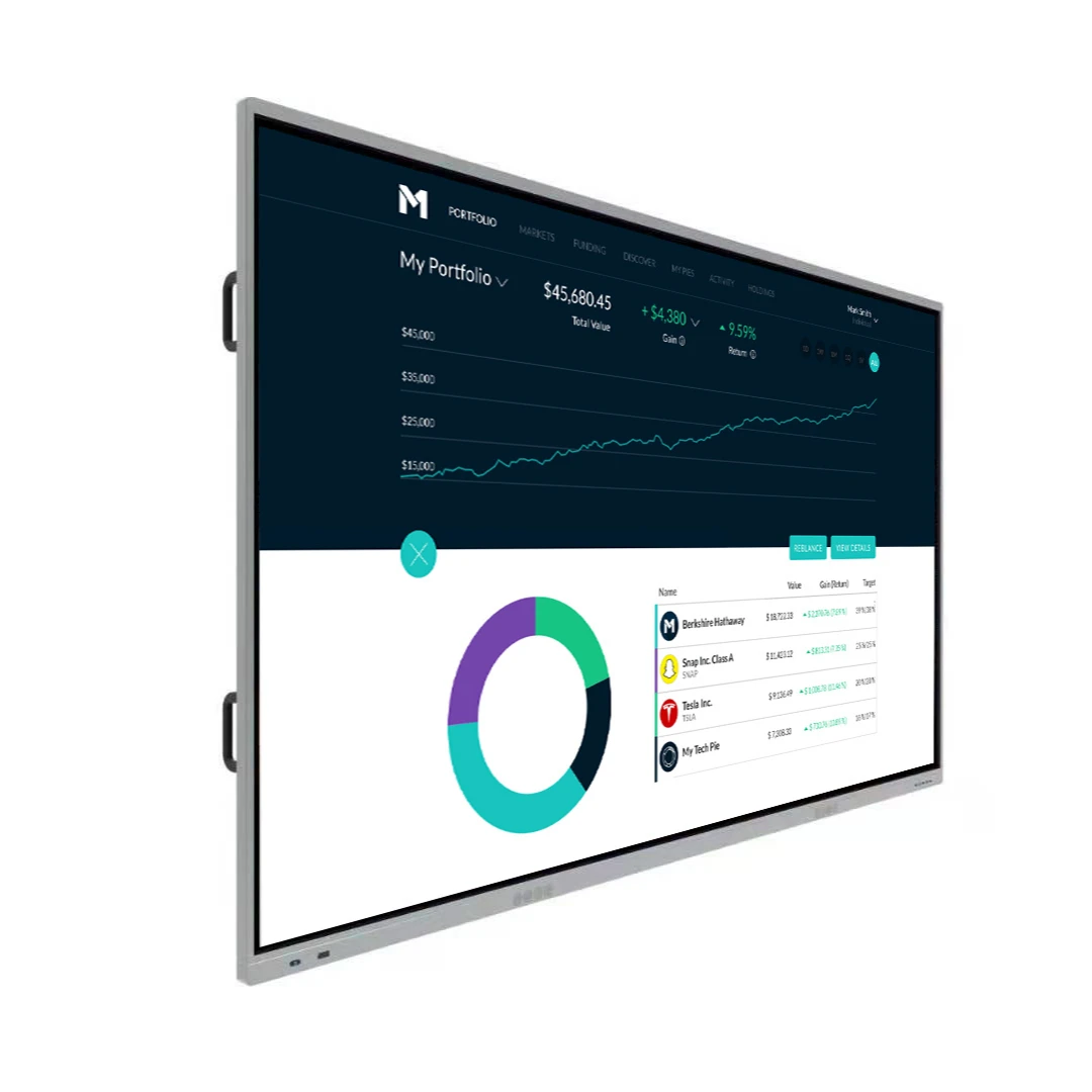 

Board Interactive Panel Digital Board White LCD 65 Inch Smart Tv Interactive Whiteboard Electronic Blackboard Built in OPS PC