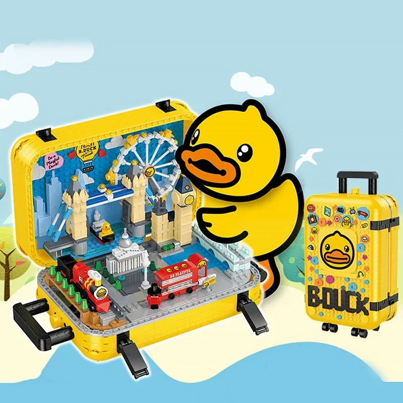 B.Duck Suitcase Building Blocks Model Cartoon Yellow Duck Mini London City Street View Series Landmark Bricks Kids Birthday Gift
B.Duck Suitcase Building Blocks Model Cartoon Yellow Duck Mini London City Street View Series Landmark Bricks Kids Birthday Gift