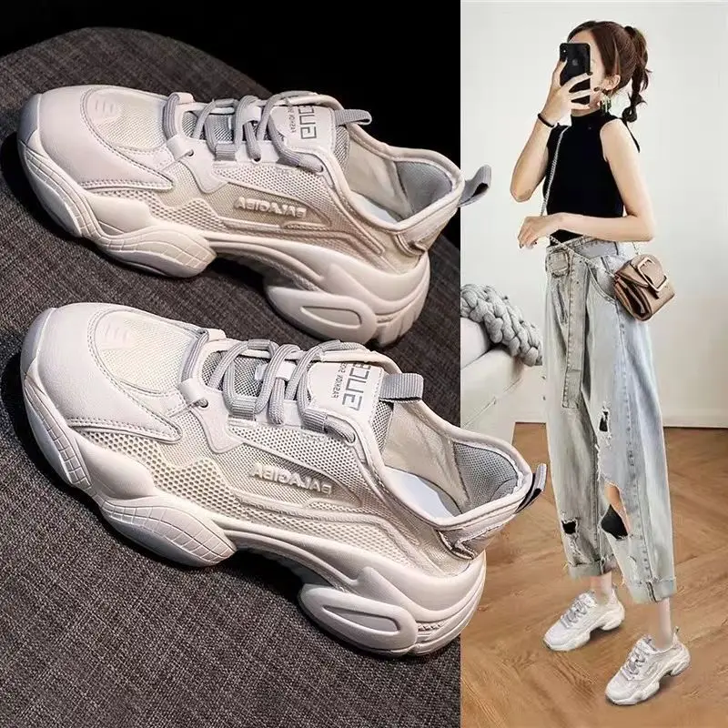 35-41 Womens Sneakers Shoes Female Summer Middle Heel Synthetic Lace-up Solid Letter Travel Mesh Casual Ladies Footwear Hw50
35-41 Womens Sneakers Shoes Female Summer Middle Heel Synthetic Lace-up Solid Letter Travel Mesh Casual Ladies Footwear Hw50
