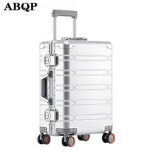 

XQ Aluminum Alloy Trolley Case 20 Inch Female Boarding Suitcase 24 Inch 29 Inch Male Metal Password Rolling Luggage Unisex