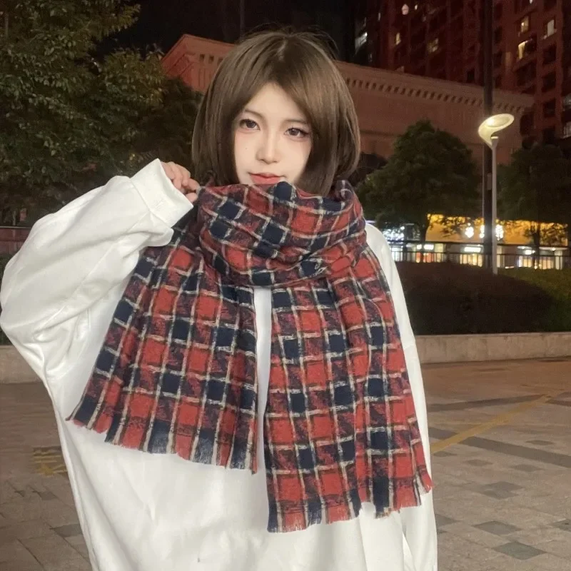 

Thick Poncho Shawl Female Big Pendulum Loose Cloak Coat Women Autumn Winter Bohemian Faux Cashmere Ethnic Style Long T394