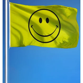 행복한 깃발 태피스트리, 노란색, 60x90cm, 90x150cm