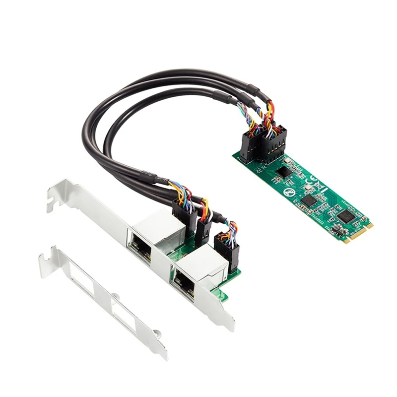 M.2 To Dual Port 2.5G Ethernet NIC Network Card 2Port RJ45 B Key And M Key 2500 Mbps RTL8125B Chipset For Gaming
M.2 To Dual Port 2.5G Ethernet NIC Network Card 2Port RJ45 B Key And M Key 2500 Mbps RTL8125B Chipset For Gaming