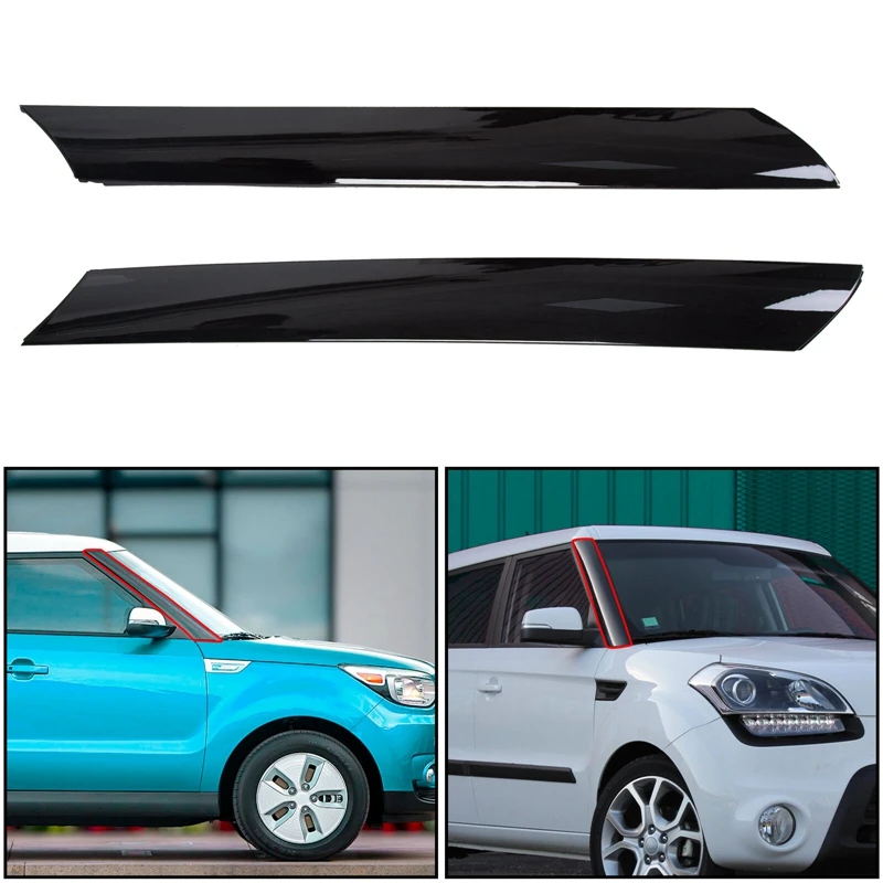 Car Exterior Molding Windshield Pillar Trim Front Left + Right Side for Kia Soul 2010-2013 86170-2K500 86180-2K500 
Car Exterior Molding Windshield Pillar Trim Front Left + Right Side for Kia Soul 2010-2013 86170-2K500 86180-2K500