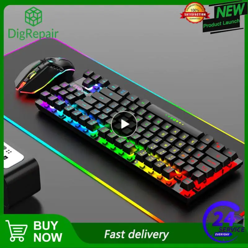 

Z686 RGB USB 60% Mini slim Mechanical Gaming Wired Keyboard Red Switch 68 Keys Russian Brazilian Portuguese for Compute