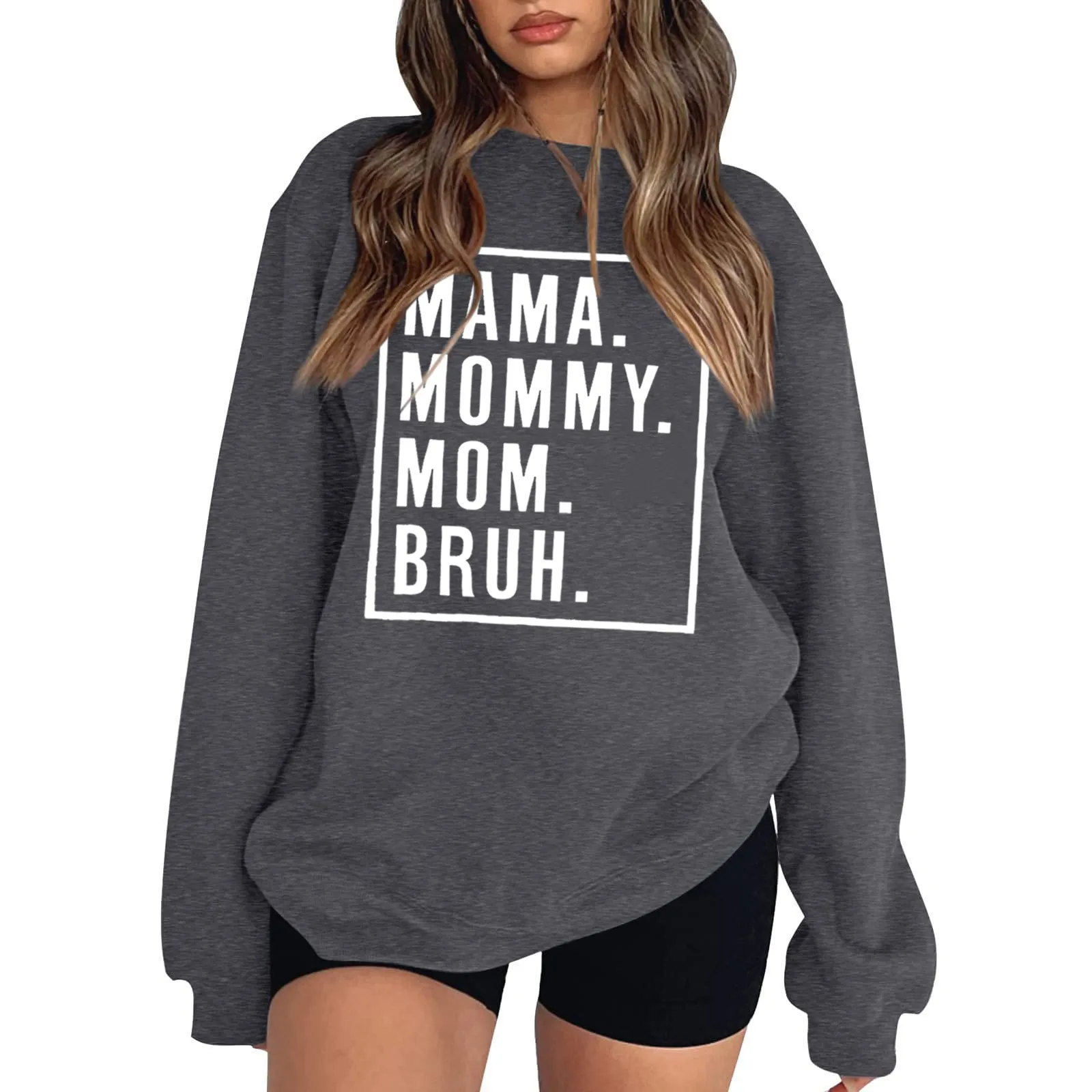 Women Fashion Casual Sweatshirt Personalized Letter Print American Street Style Loose Round Neck Long-Sleeved Top Mid-Length
Women Fashion Casual Sweatshirt Personalized Letter Print American Street Style Loose Round Neck Long-Sleeved Top Mid-Length