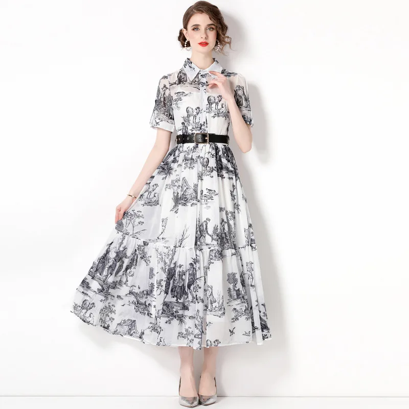 MUXI-Long Sleeved Dress with Collar and Belt for Women, Fashionable Floral Print Design, Paired Dresses
MUXI-Long Sleeved Dress with Collar and Belt for Women, Fashionable Floral Print Design, Paired Dresses