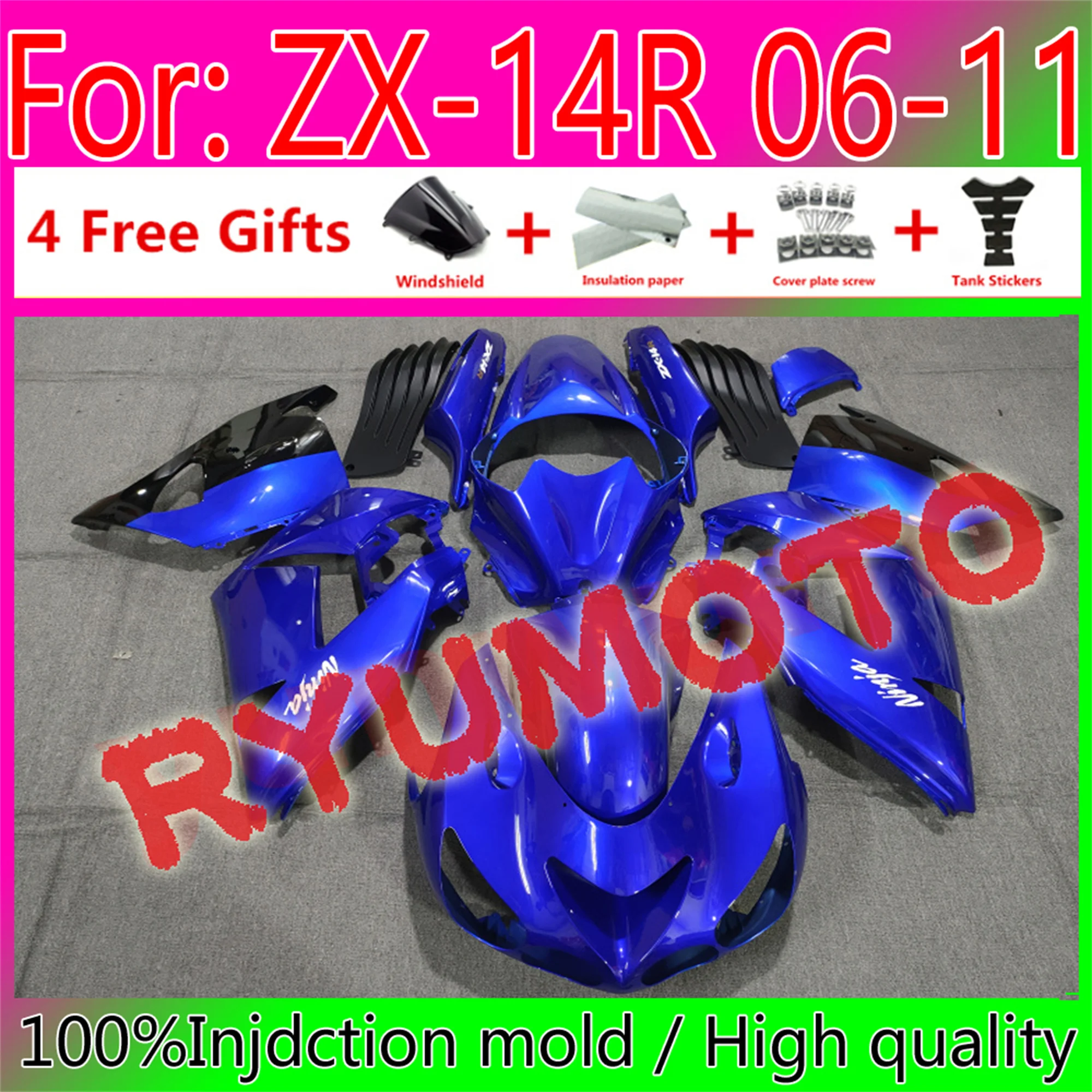 Motorcycle ABS Bodywork Fairings For Kawasaki ZX14R 06 07 08 09 10 11 ZZ-R1400 ZX-14R 2006 2009 2011 Fairing
Motorcycle ABS Bodywork Fairings For Kawasaki ZX14R 06 07 08 09 10 11 ZZ-R1400 ZX-14R 2006 2009 2011 Fairing
