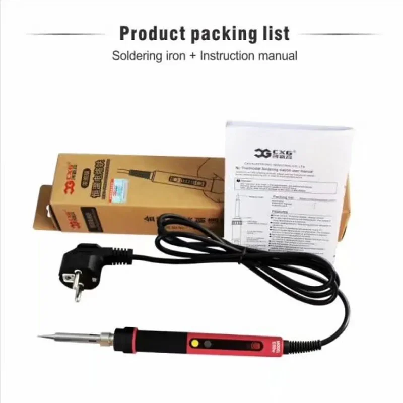 CXG E110W Electric Soldering Iron EU Digital LCD Adjustable NC thermostat Electric Soldering Iron Handle Kit Set Welding Repair
CXG E110W Electric Soldering Iron EU Digital LCD Adjustable NC thermostat Electric Soldering Iron Handle Kit Set Welding Repair