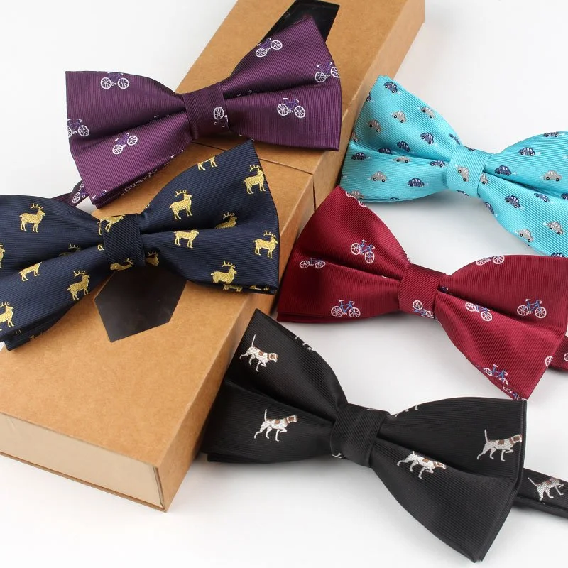 

Fashion Men Women Korean Casual Bow Ties Polyester Jacquard Cartoon Bowties Wedding Banquet Suit Shirt Collar Neckwear Bowknot