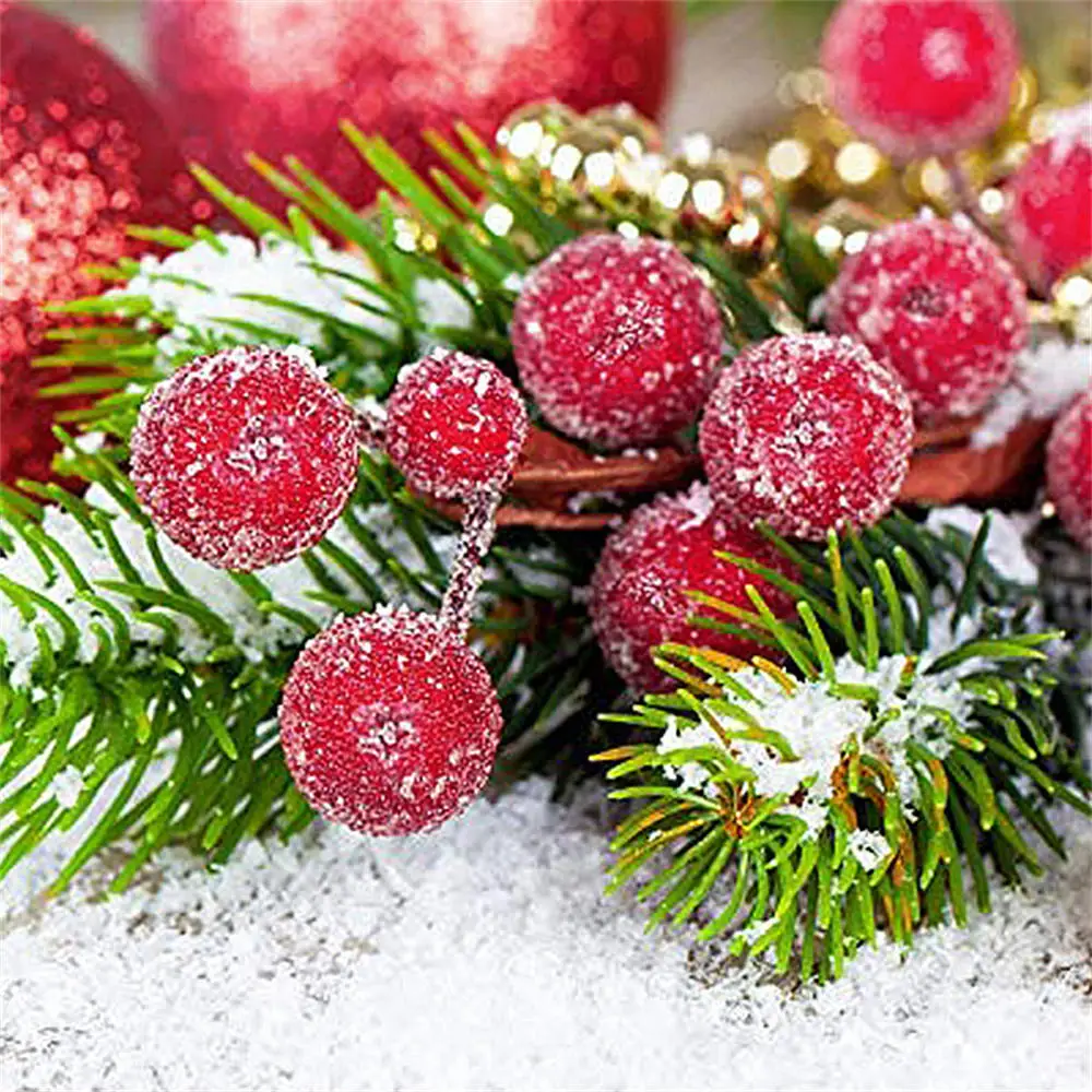40Pcs Mini Christmas Frosted Artificial Berry Vivid Red Holly Berries Wedding Home Party Decoration Artificial Flowers
40Pcs Mini Christmas Frosted Artificial Berry Vivid Red Holly Berries Wedding Home Party Decoration Artificial Flowers