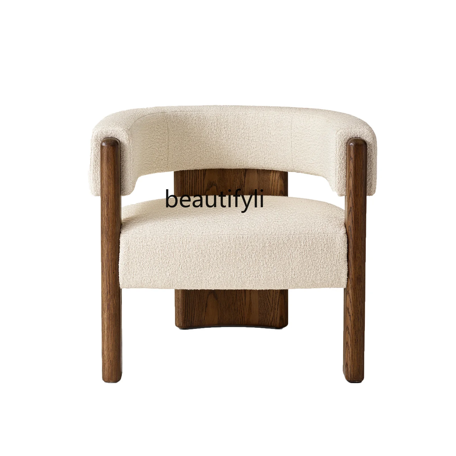 French Retro Oak Armchair Chic Silent Style Couch Designer Chair Cream Style Lamb Wool Couch living room furniture
French Retro Oak Armchair Chic Silent Style Couch Designer Chair Cream Style Lamb Wool Couch living room furniture