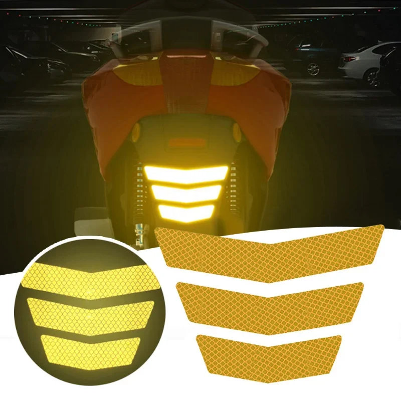 3pcs Reflective Warning Motorcycle Sticker Trapezoidal Arrow Tail Racing Fender Bumper Tape Sticker Decor Motorcycle Accessories
3pcs Reflective Warning Motorcycle Sticker Trapezoidal Arrow Tail Racing Fender Bumper Tape Sticker Decor Motorcycle Accessories