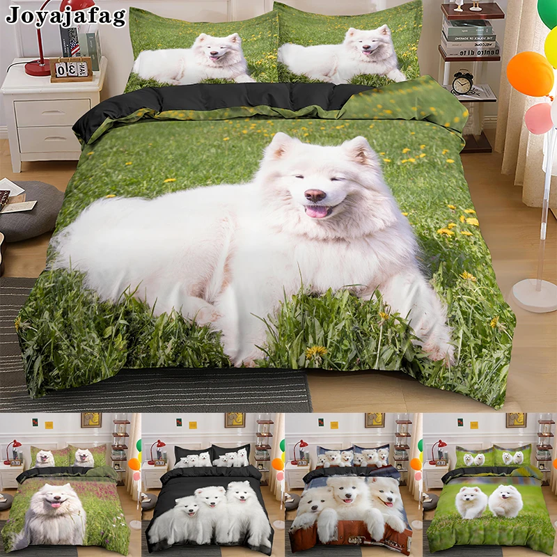 Smile Lovely Samoyed Duvet Cover 1/2PCS Pillowcase Single Double King Queen Euro Sizes Comforter Covers Luxury Bedding Set
Smile Lovely Samoyed Duvet Cover 1/2PCS Pillowcase Single Double King Queen Euro Sizes Comforter Covers Luxury Bedding Set