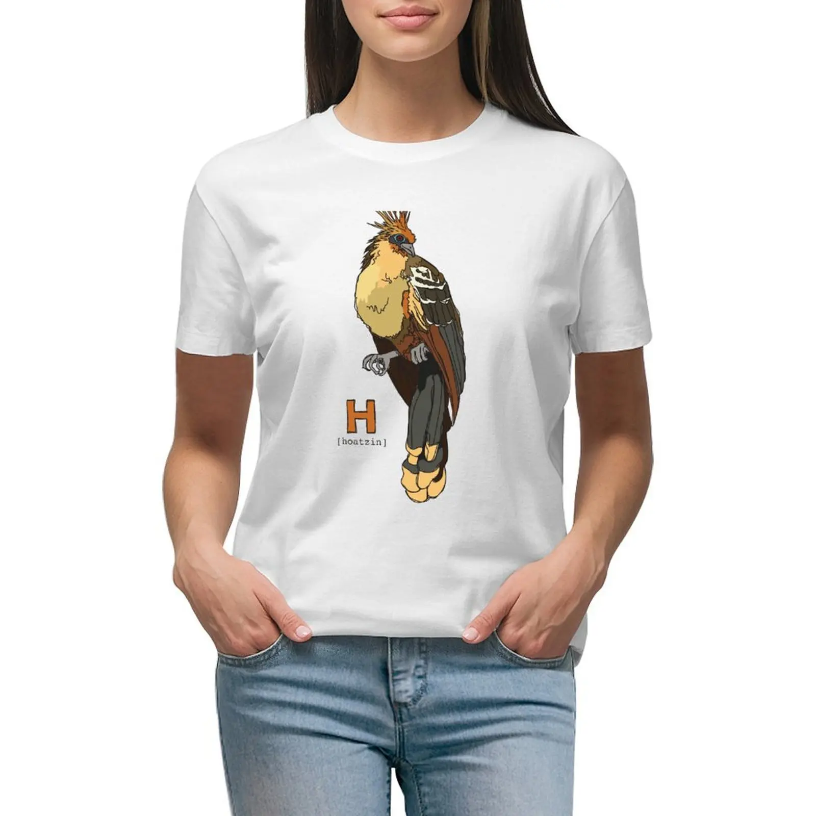 Funky Animal Alphabet: H is for Hoatzin T-shirt Short sleeve tee kawaii clothes white t-shirt dress for Women sexy
Funky Animal Alphabet: H is for Hoatzin T-shirt Short sleeve tee kawaii clothes white t-shirt dress for Women sexy