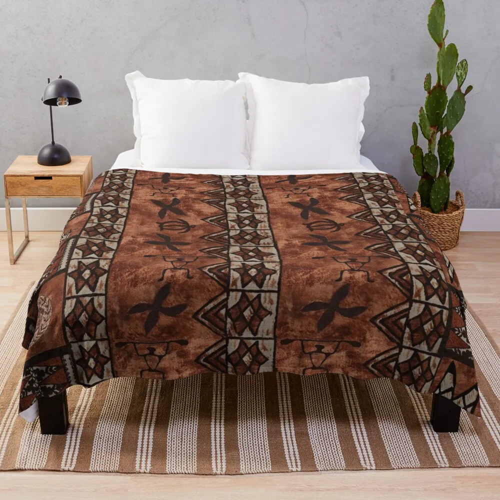 

Винтажное Гавайская Тапа, традиционное одеяло из тутового шелкопряда, декоративное покрывало для дивана, очень большое покрывало