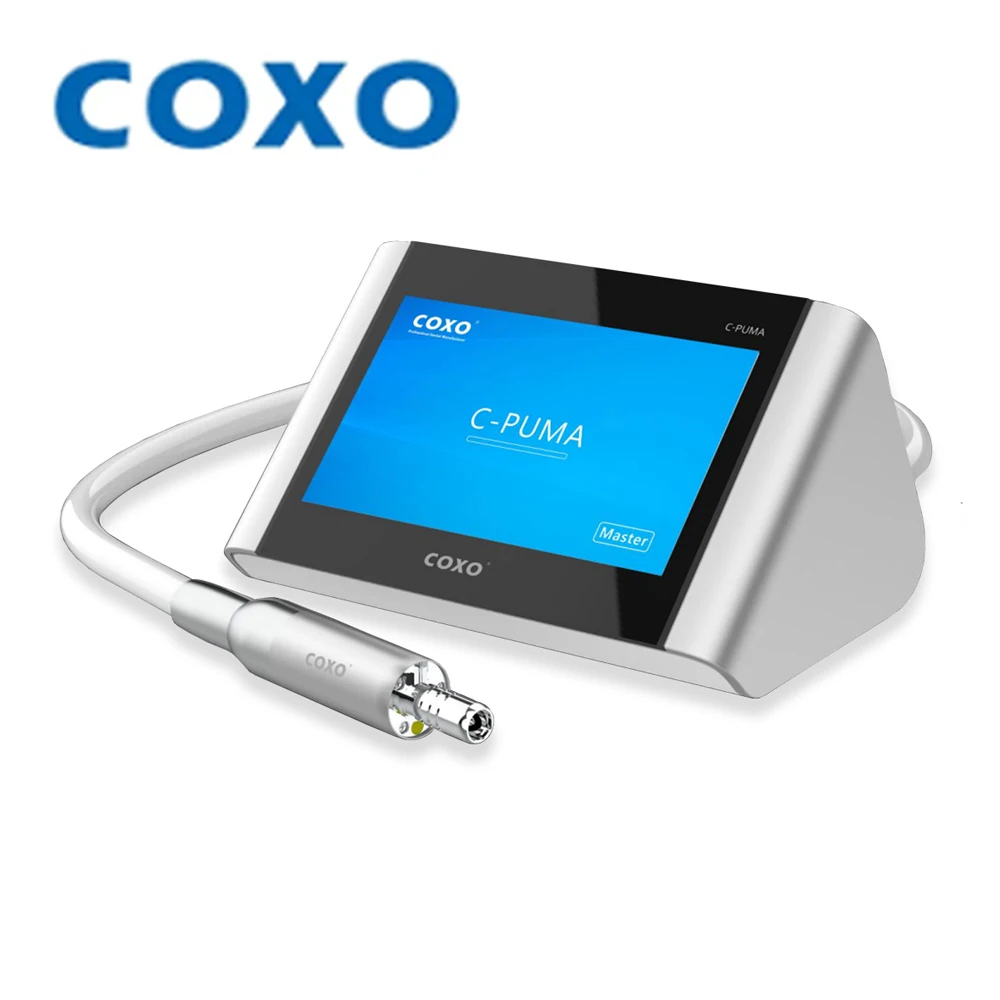 

COXO C-Puma Master Electric Motor With 1:5 & 6:1 Contra Angle Full Touch Micromotor Minimally Invasive Repair Dentistry Tool