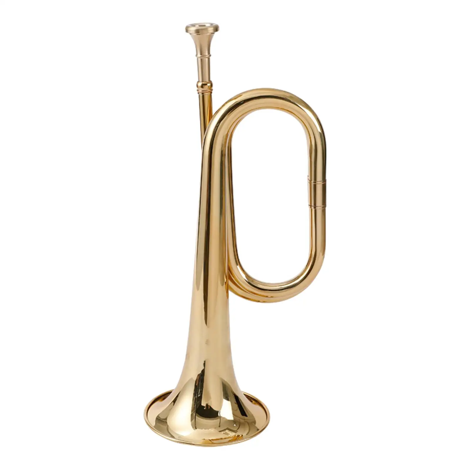 

BB Bugle Yellow Brass Orchestra Music Instrument Trumpet Cavalry for Musical Gifts Band Professional Children Parties