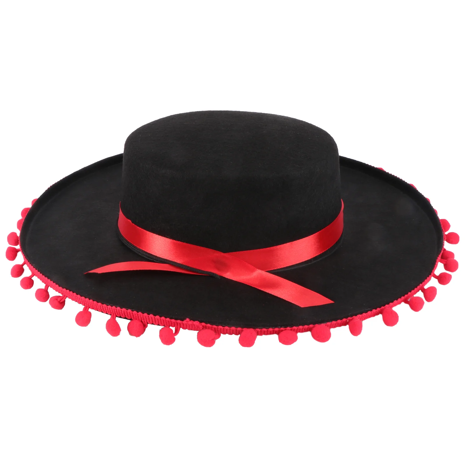 Breathable Hat Red Hair Ball Ribbon Felt Fun Beach Dancing Party Mexican Performance Fashion Hats Fancy
Breathable Hat Red Hair Ball Ribbon Felt Fun Beach Dancing Party Mexican Performance Fashion Hats Fancy