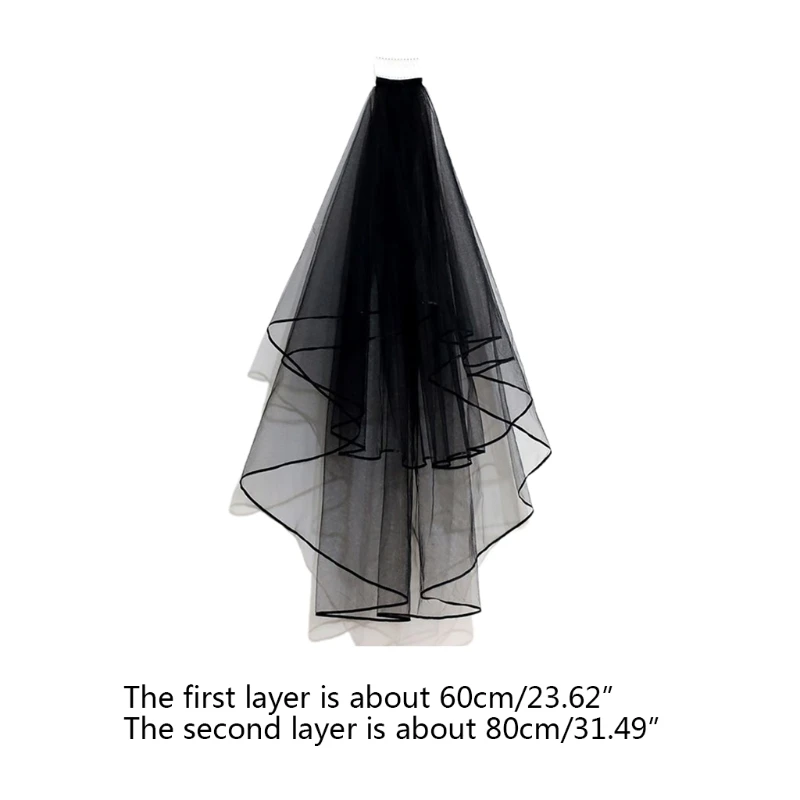 Halloween Black Veil Bridal Lace Tulle Veil Theme Party Performance Headdress Carnival Cosplay Hair Accessories
Halloween Black Veil Bridal Lace Tulle Veil Theme Party Performance Headdress Carnival Cosplay Hair Accessories