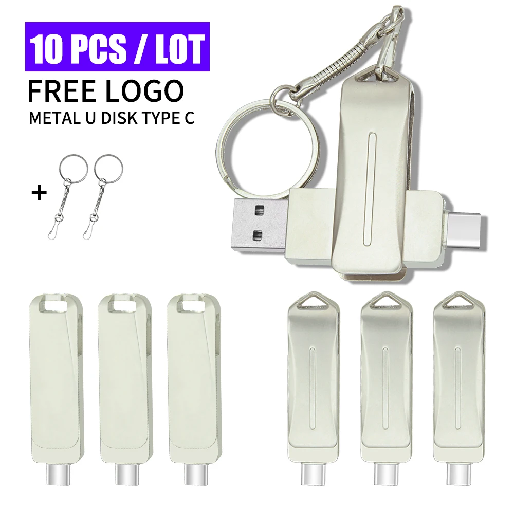 10PCS Rotatable OTG Flash Drive 2 in 1 Type-C and USB2.0 Interface 4GB 8GB 16GB 32GB 64GB 128GB for SmartPhone, MacBook, Tablet
10PCS Rotatable OTG Flash Drive 2 in 1 Type-C and USB2.0 Interface 4GB 8GB 16GB 32GB 64GB 128GB for SmartPhone, MacBook, Tablet