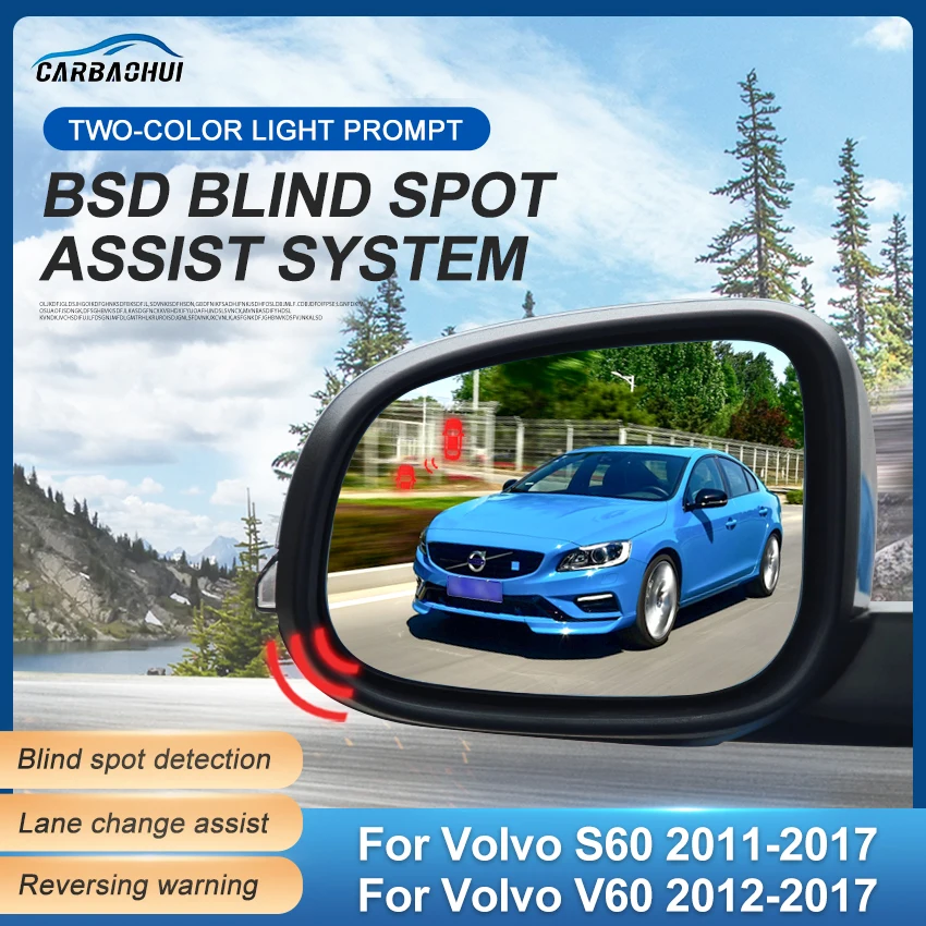 

Car Mirror Blind Spot Detection System BSD BSA BSM Millimeter Wave Radar Lane Change Assist Sensor For Volvo S60 V60 2011-2017