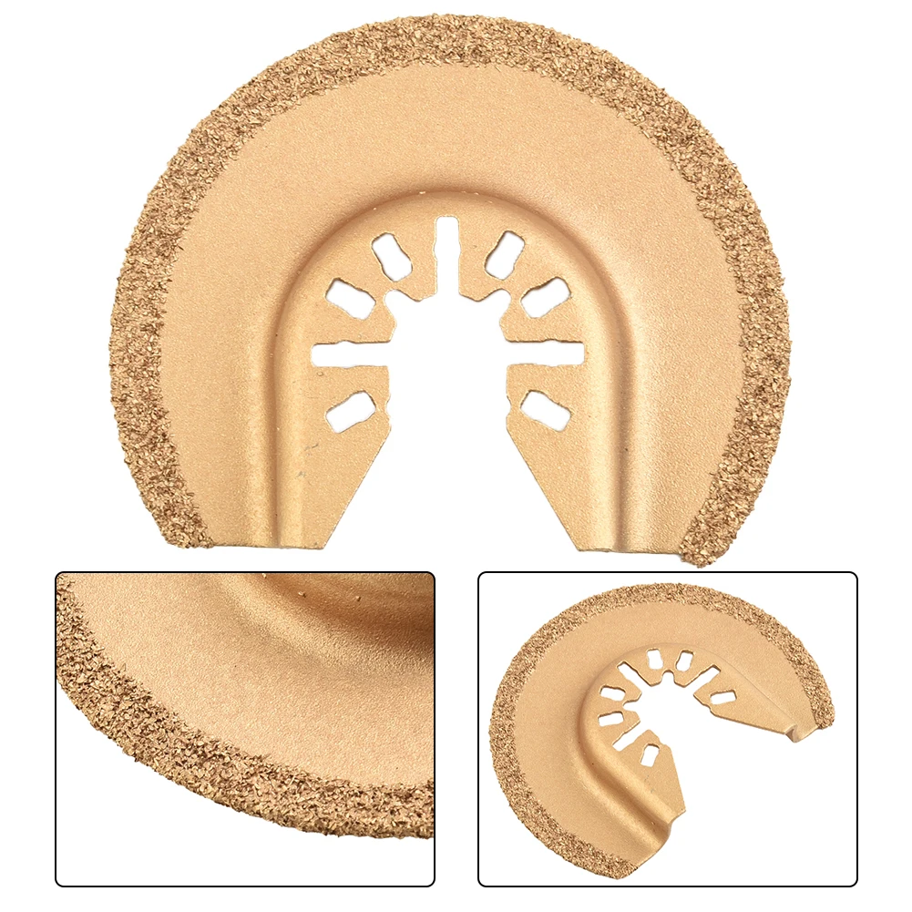 64mm Carbide Half Circle Multitool Saw Blades Oscillating Tool Quick Release Renovator Trimmer Saw Blade Cutting Disc
64mm Carbide Half Circle Multitool Saw Blades Oscillating Tool Quick Release Renovator Trimmer Saw Blade Cutting Disc
