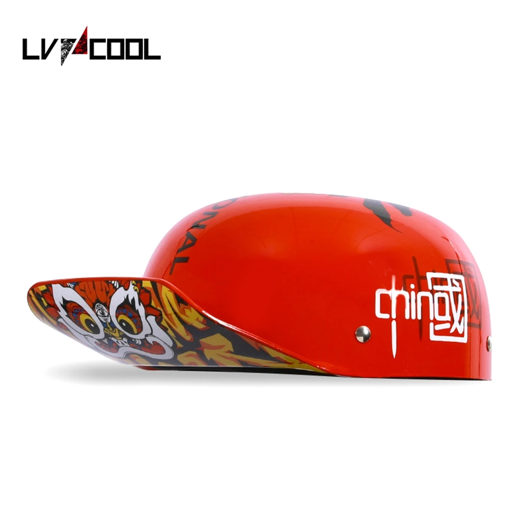 

LVCOOL 2023 кепка бейсболка шлем мотоциклетные шлемы, летний скутер с открытым лицом для круизера, чоппера, гангстера, мужчин, женщин, тип G-L